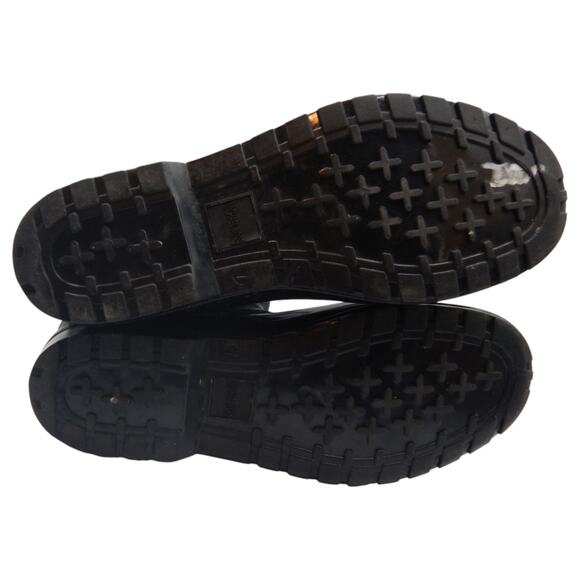 Michael Kors Fulton Fur Trim Monogram Jacquard Rubber Knee High Rainboot Black 7 - Picture 11 of 12